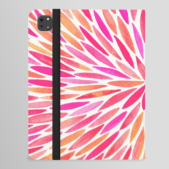 Watercolor Burst – Pink Ombré iPad Folio Case
