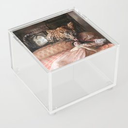 Guillermo Lorca Tiger and Girls in Badroom Garcia Acrylic Box