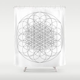 Flower of life sacred geometry Shower Curtain