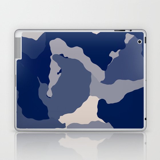 Blue Camo abstract Laptop & iPad Skin