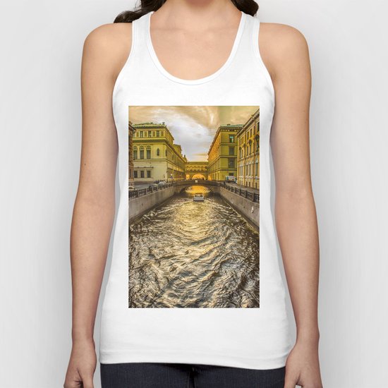 Swan Canal in St. Petersburg Unisex Tank Top