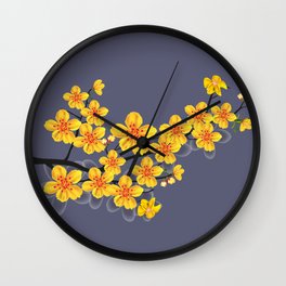 sakura flower purple oriental Wall Clock