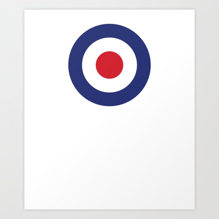 Roundel British Bullseye War Plane Target Icon Mod 60s Britain Art Print By Phoxydesign Society6