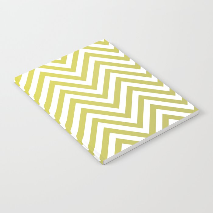 Geometric Lines Pattern Yellow / Golden Notebook
