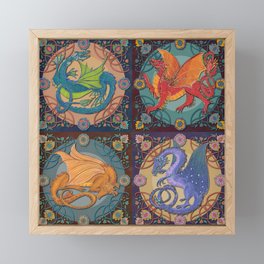 Celtic Medieval Dragon Collection Framed Mini Art Print