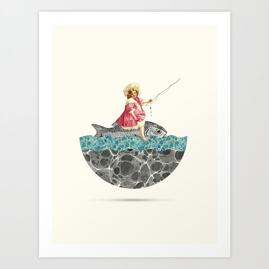 Gone fishing Art Print