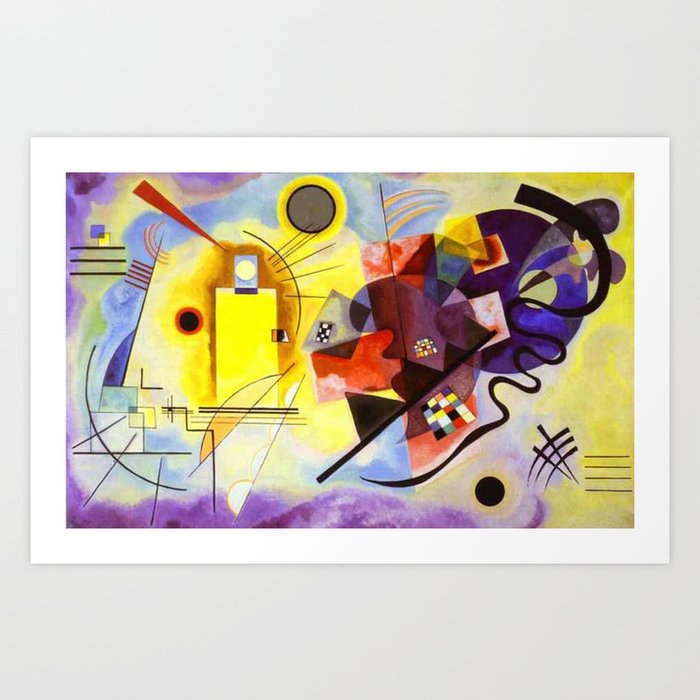 Wassily Kandinsky Yellow Red Blue Art Print by Restored Art And History