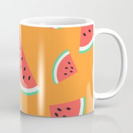 Watermelon Summer Pattern - orange Coffee Mug