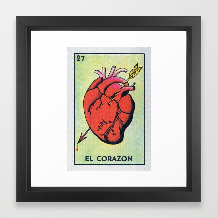 Vintage El Corazon Tarot Card Heart Love Artwork Design For