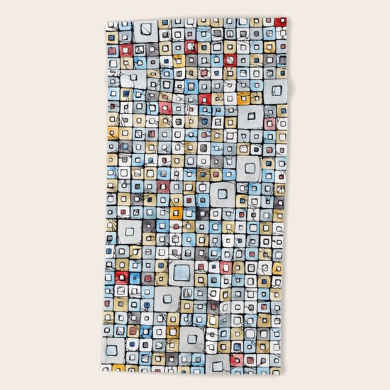 Grid#01 Beach Towel