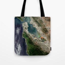 San Francisco Satellite image Tote Bag