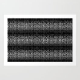 Binary Code Art Print