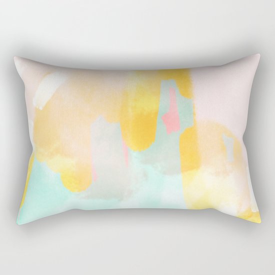 Soft Pastel summer abstract Rectangular Pillow