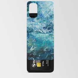  abstract oil painting showing waves in ocean or sea on canvas. Modern Impressionism, modernism, marinism  Android Card Case