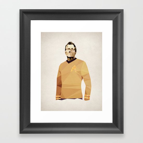 Polygon Heroes - Kirk Framed Art Print