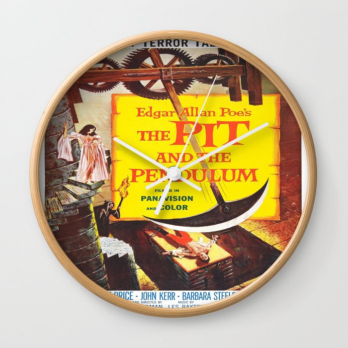 Vintage poster - The Pit and the Pendulum Wall Clock by Vintage Images