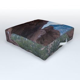 Sunset Over Colorado's Pike's Peak from Garden of the Gods Outdoor Floor Cushion | Mountains, Hiking, Rocks, Adventure, Gods, Garden Of The Gods, Siamese Twins, Sunrise, Landscape, Garden 