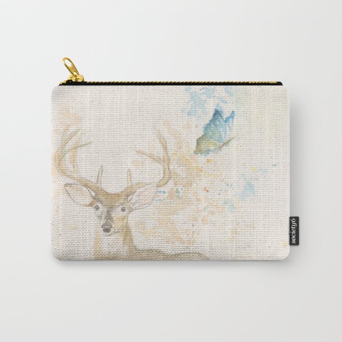 Deer and butterfly Carry-All Pouch