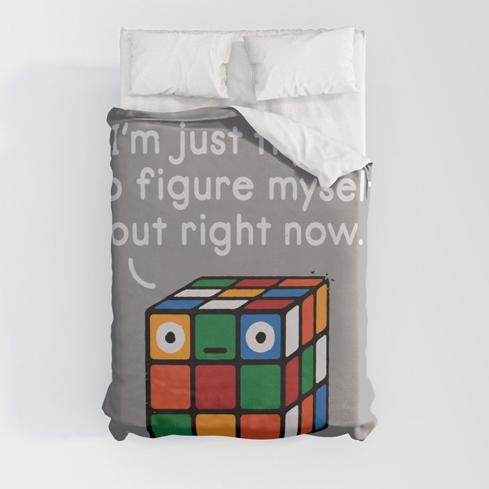 Back To Square One Duvet Cover
