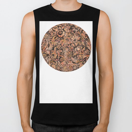 Damask Pattern 04 Biker Tank