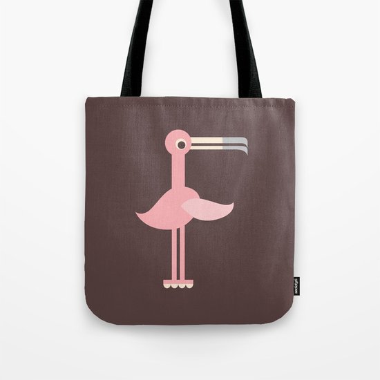 Letter F // Animal Alphabet // Flamingo Monogram Tote Bag