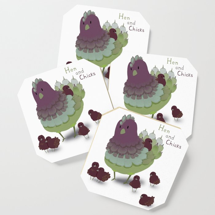 Hen and Chicks Coaster