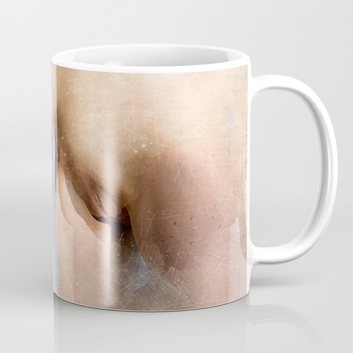 Vintage naked woman handle coffee cup tea cocoa ceramic glaze man cave mug japan
