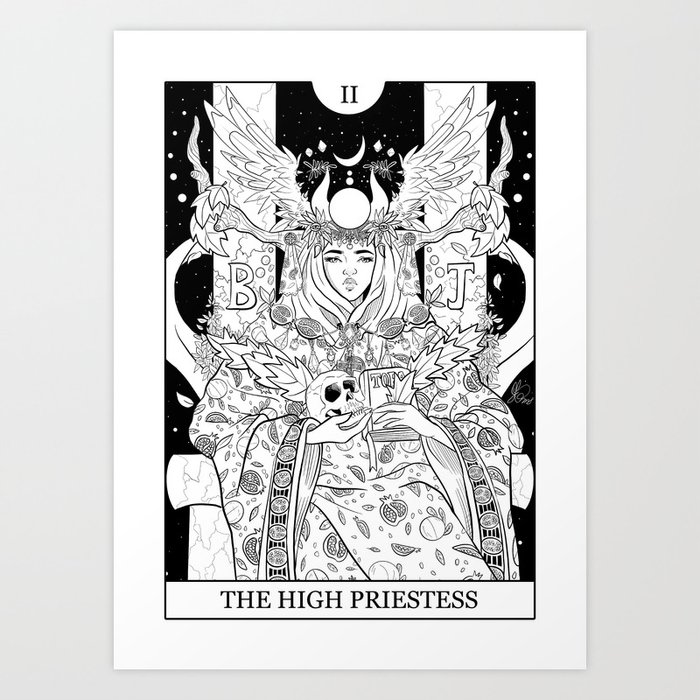 Tarot - The High Priestess Art Print