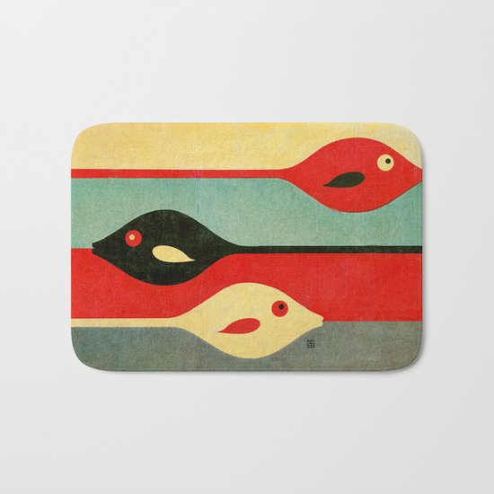 Three Fish in My Mind Bath Mat