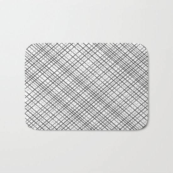 Weave 45 Black and White Bath Mat