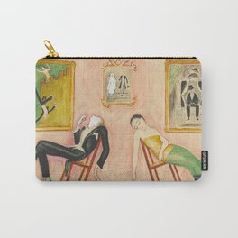 Family Idyll; Love and Marriage and Other Common Disasters portrait painting by Nils Dardel Carry-All Pouch | Marriage, Life, Paris, Boredome, Thanksgiving, Family, Upperwestside, Parkavenue, Anniversary, Drinking 