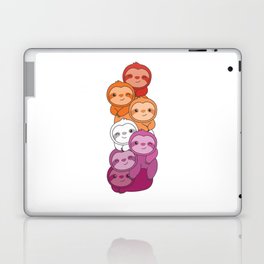 Lesbian Flag Pride Lgbtq Cute Sloth Bunch Laptop Skin