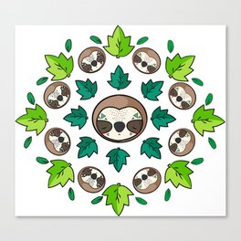 Mandala Sloth Canvas Print