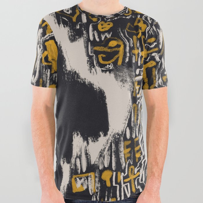 Abstract stone tablet All Over Graphic Tee