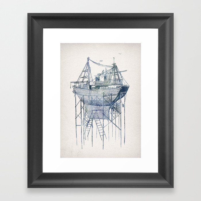 Dry Dock II Framed Art Print