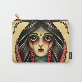 Vena-sin Carry-All Pouch | Antlers, Pearls, Blackeyes, Beautiful, Neotraditionalart, Sexyevil, Digitalart, Tattooart, Drawing, Sexygirl 