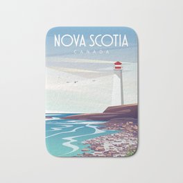 Nova Scotia New Scotland Bath Mat | Travel, Print, Painting, Country, Poster, Vintage, Art 