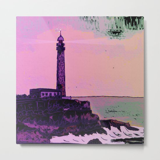 Golden Hours / Lighthouse Barlovento La Palma Metal Print