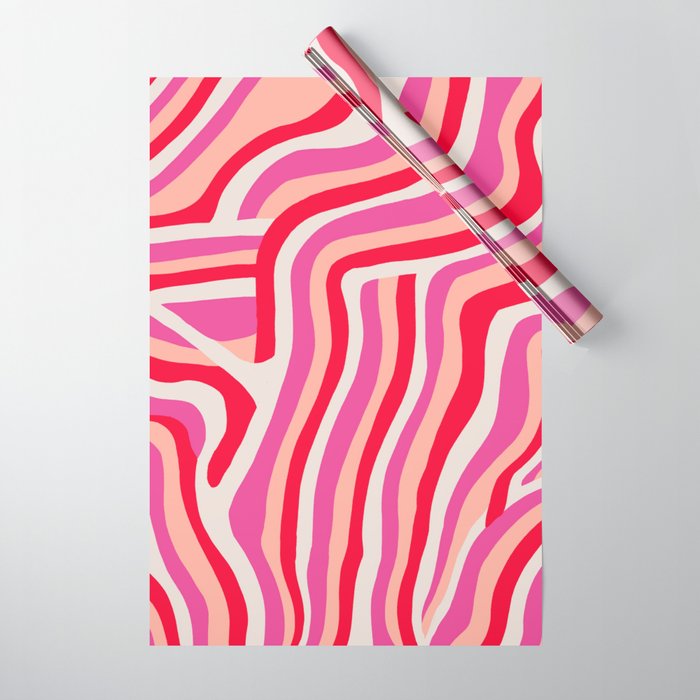pink zebra stripes Wrapping Paper