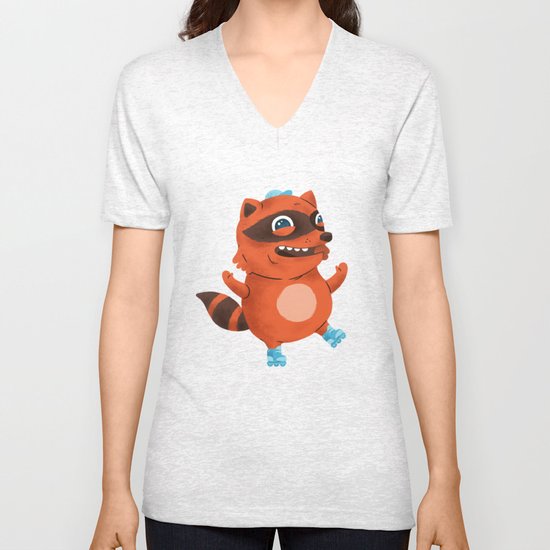 Rollerblade Raccoon Unisex V-Neck