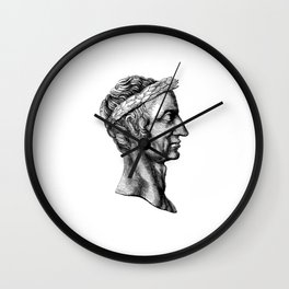 Julius Caesar Vintage Sketch Wall Clock | Roman, Leader, Julius, Politician, Ruler, General, Vintage, Empire, Emperor, Italian 