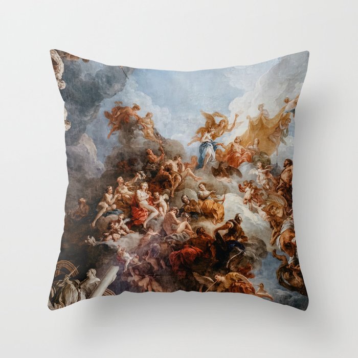 Palace of Versailles - Michelangelo Ceiling Mural Throw Pillow