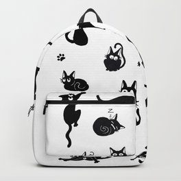 Black cat moods Backpack