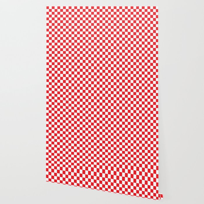 Red Checkerboard Pattern Wallpaper by