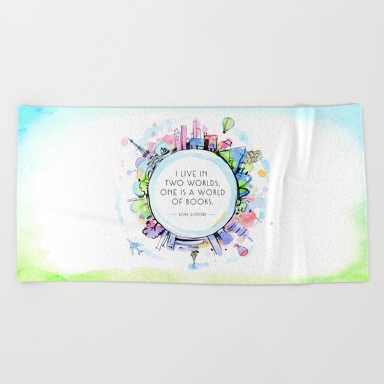 Rory Gilmore Bookish World Beach Towel