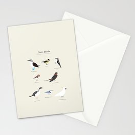 Dirty Birds Stationery Cards