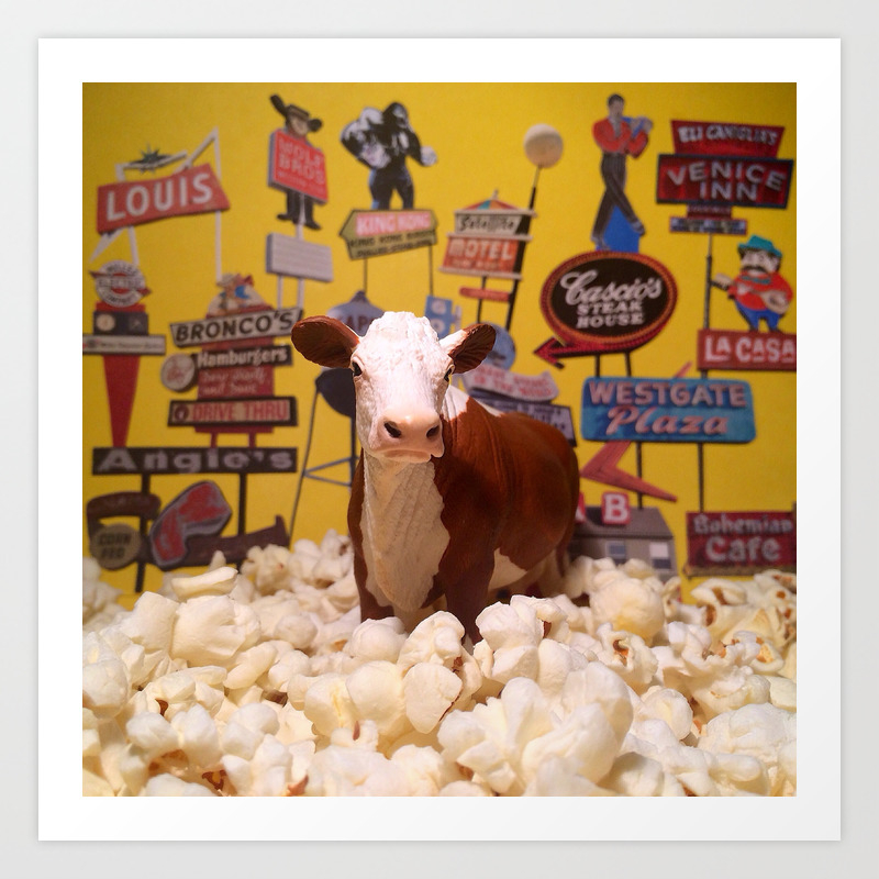 The Omaha Hereford & The Vintage Signs Art Print
