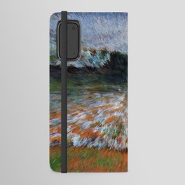 Abstract 3d extrude morning green wavy beach Android Wallet Case
