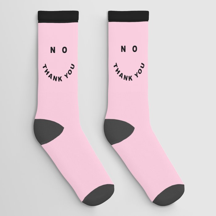 No Thank You Funny Offensive Saying Socks