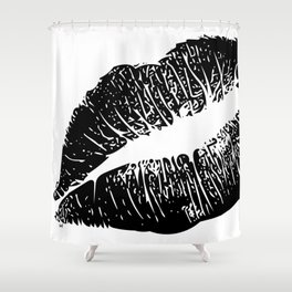 Kiss Lip Print Shower Curtain